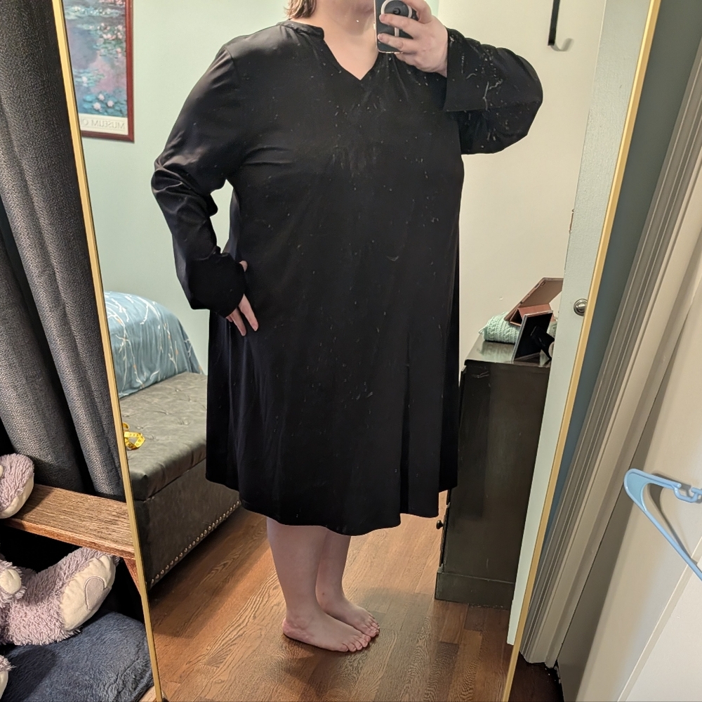 Black Long Sleeve Dress - Picture 2 of 8